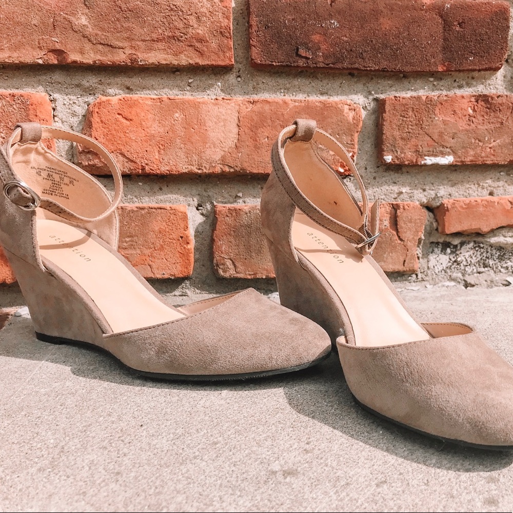 Beige Ankle Strap Wedges (7)